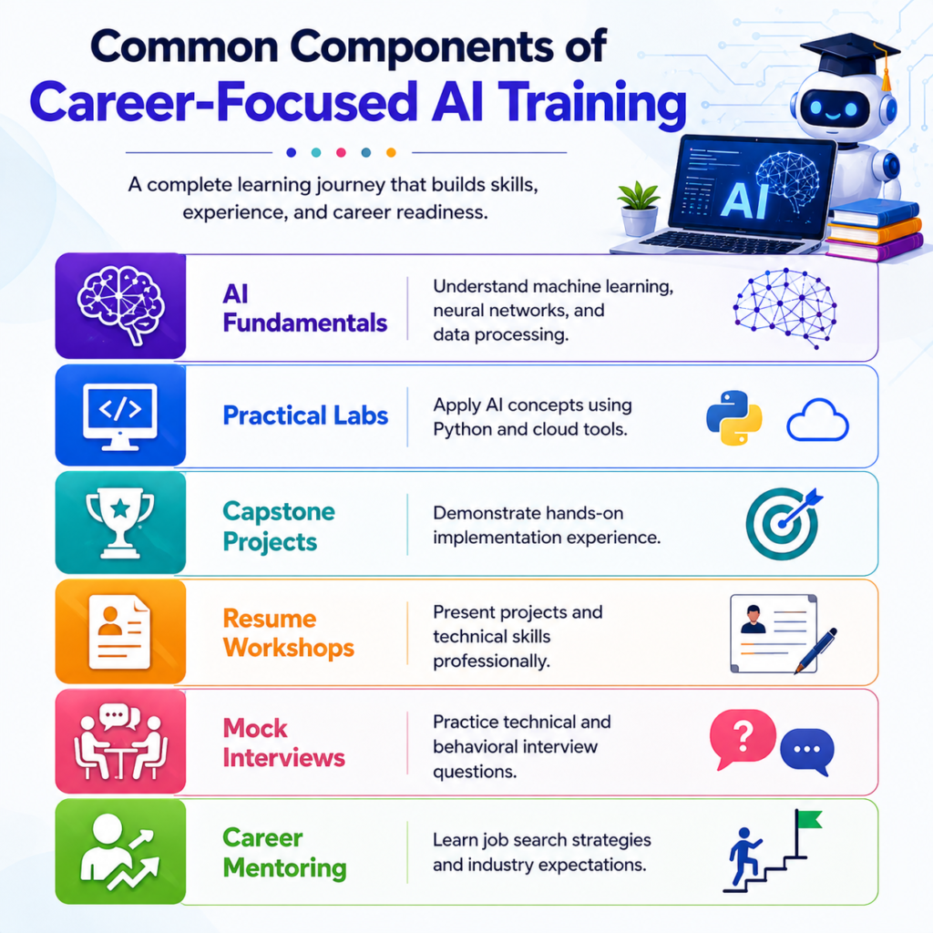 Which Online AI Course Includes Resume and Interview Preparation?