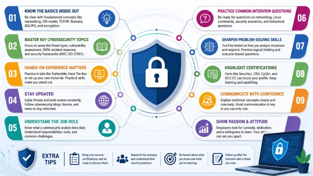 Top Essential Interview Tips for Future cybersecurity Analyst