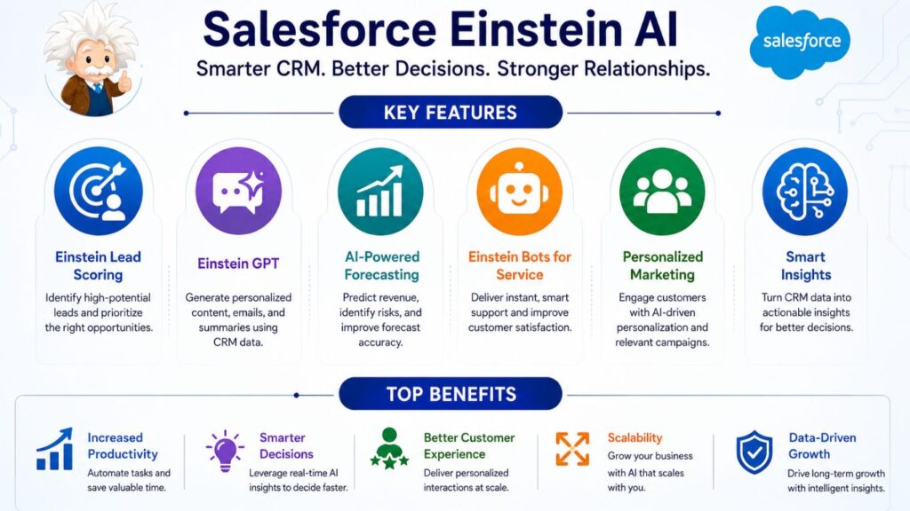 Salesforce Einstein AI: Features, Benefits, and Real-World Use Cases