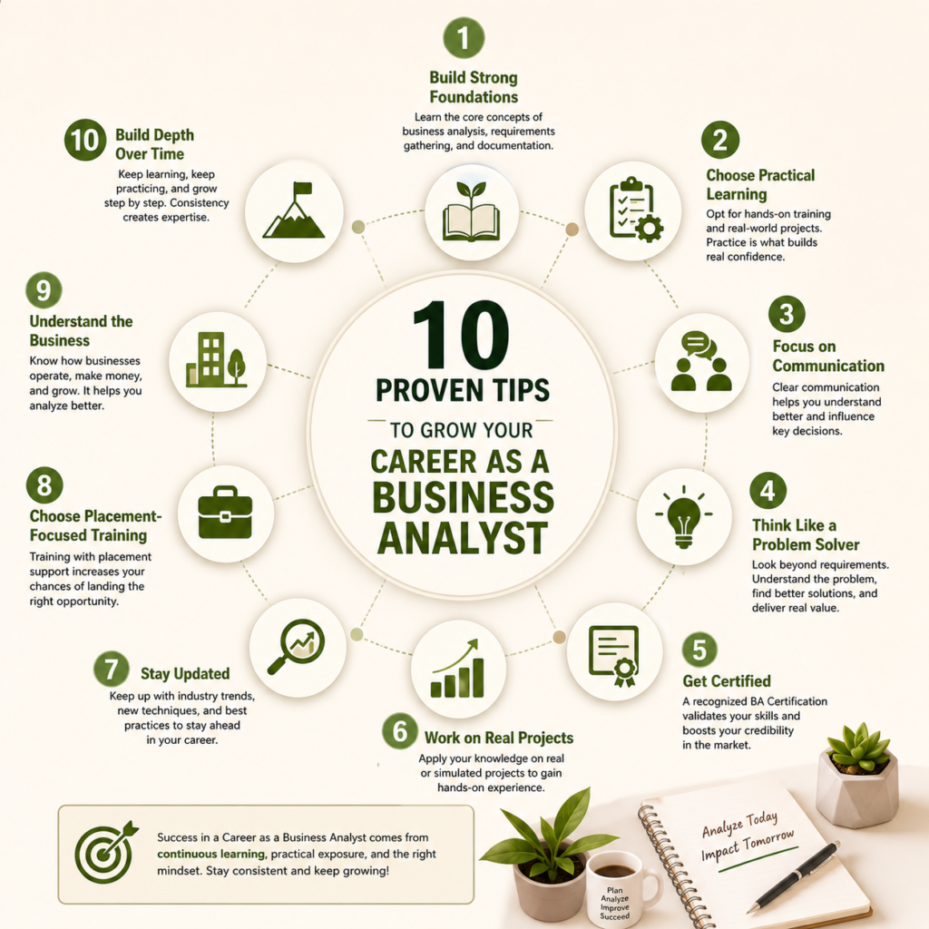 10 Proven Tips to Grow Your Career as a Business Analyst