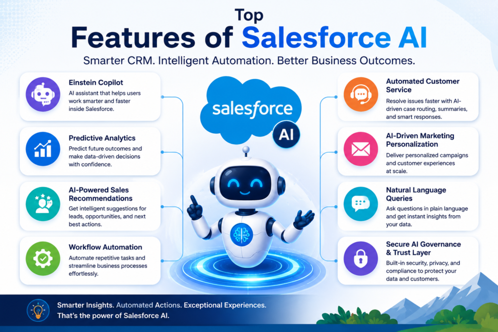 What are the top features of Salesforce AI?