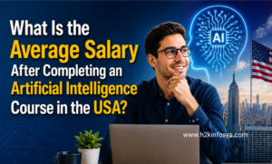 What is the average salary after completing an artificial intelligence course in the USA?