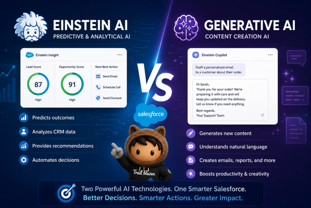 Einstein AI vs Generative AI: What's the Difference?