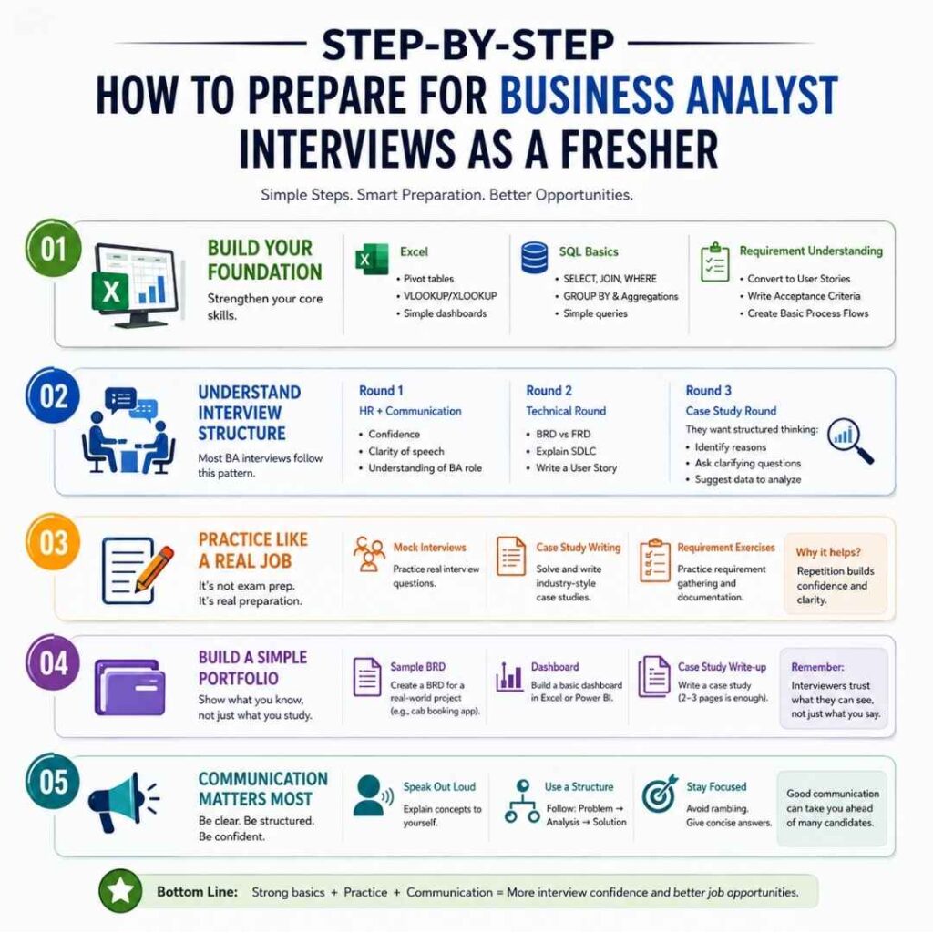 How to Prepare for Business Analyst Interviews as a Fresher: Complete Guide Business Analyst Interviews