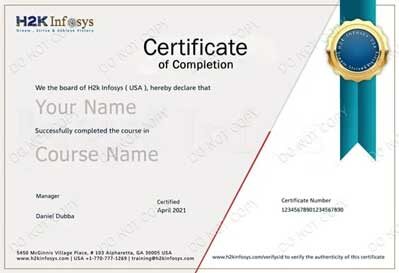 h2k infosys certificate